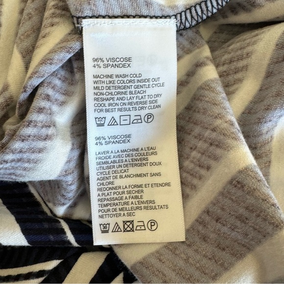 TOMMY BAHAMA ANOCHE SLEEVELESS STRIPE SHIFT HI-LOW MAXI DRESS STRIPED SIZE S - Picture 10 of 10